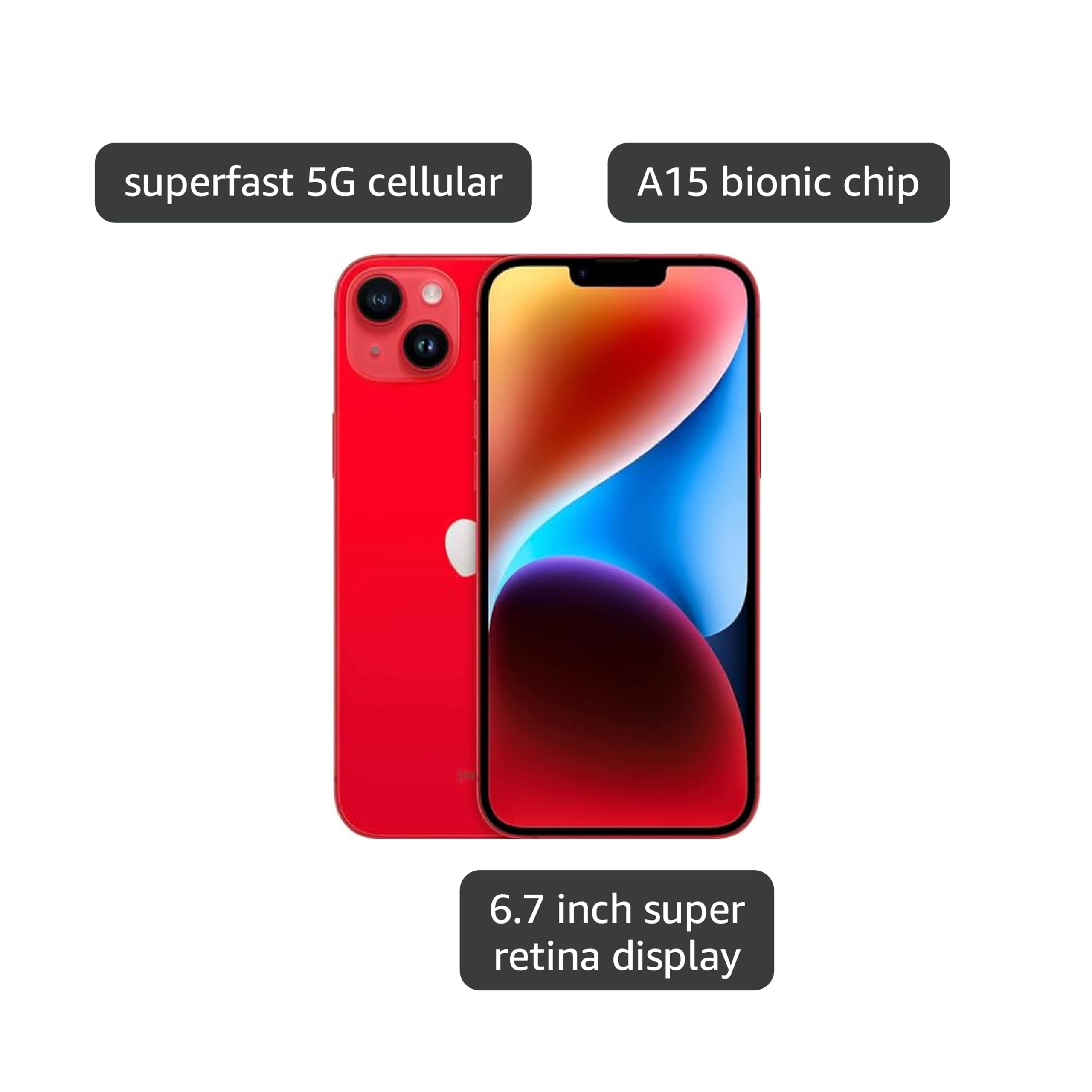 Amazon.com: Apple iPhone 14 Plus, 128GB, (PRODUCT) Red - Unlocked