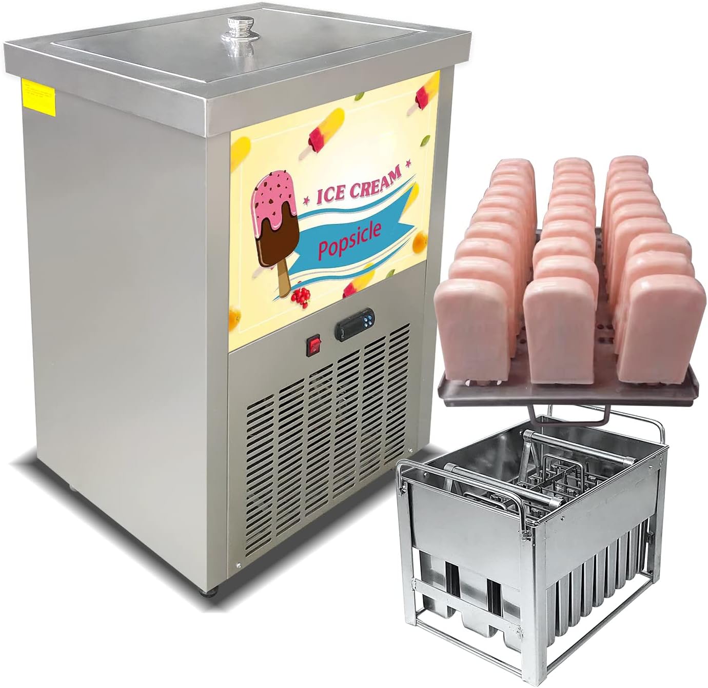 Commercial 2 Molds Ice Popsicle Machine Ice Pop Machine