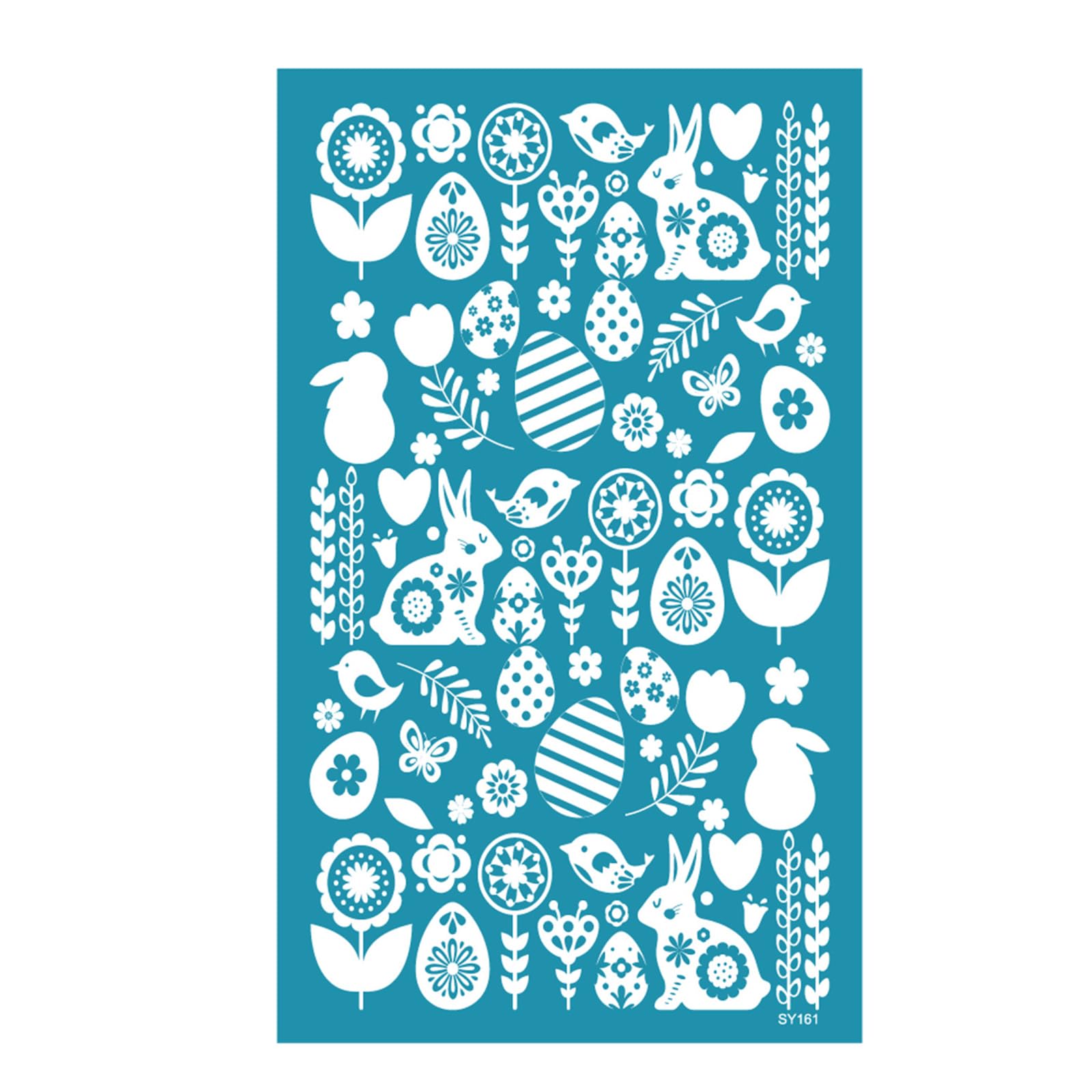 Tenyele Sy161 Silk Screen Stencils Template For Clay Easter Reusable Silkscreen Print For Printing On Clay Jewelry Earrings Silkscreen Prints