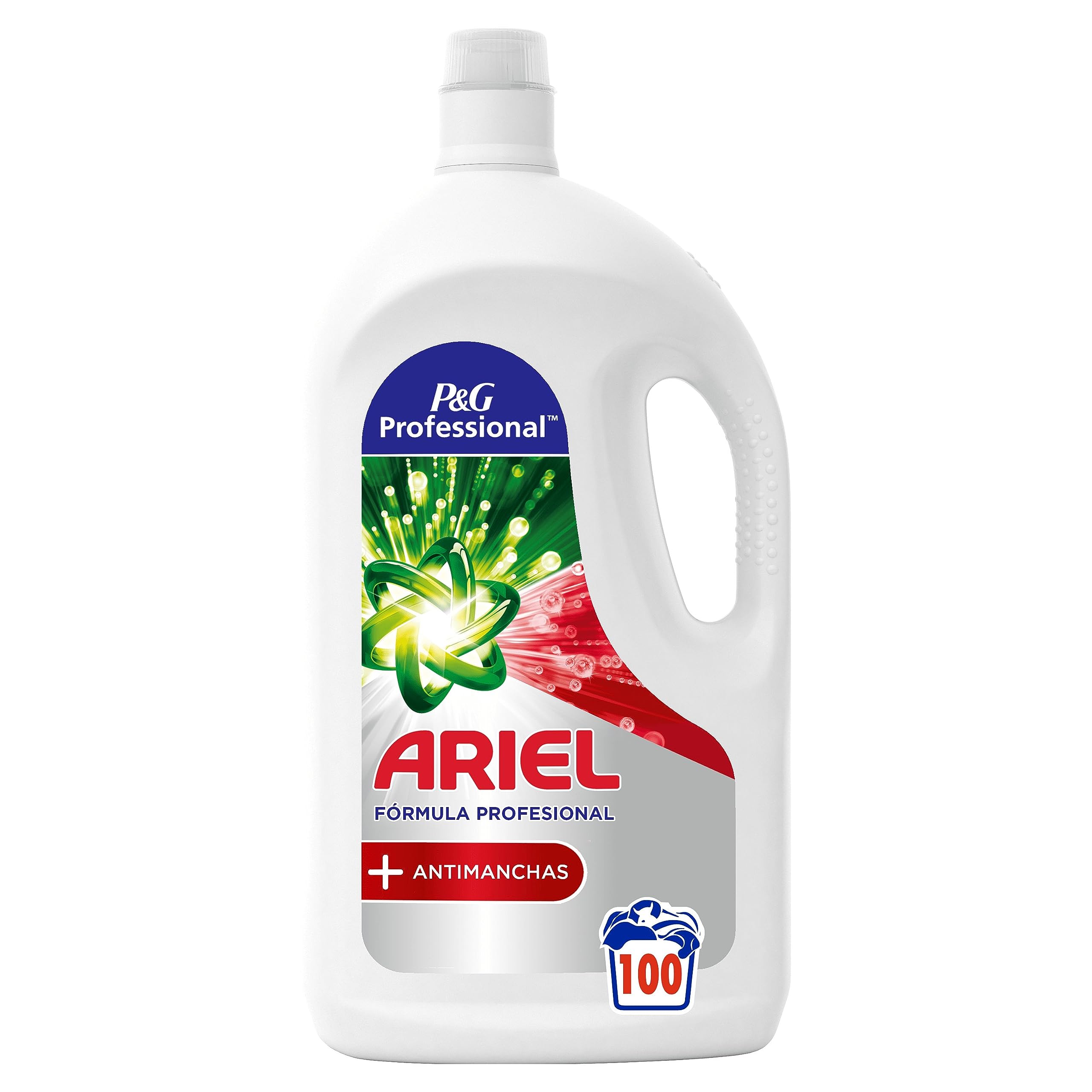 Ariel Professional Detergente Líquido Para Lavadora + Quitamanchas, 100 Lavados, 5l