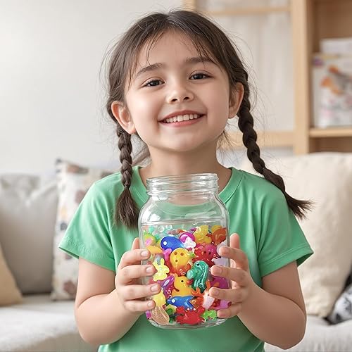 Miniatura 9 de Timetome Kit de juguetes mágicos de elfo de agua para niños, 20 colores de gel mágico (11 normales + 6 brillantes + 3 brillantinas) y 10 moldes de