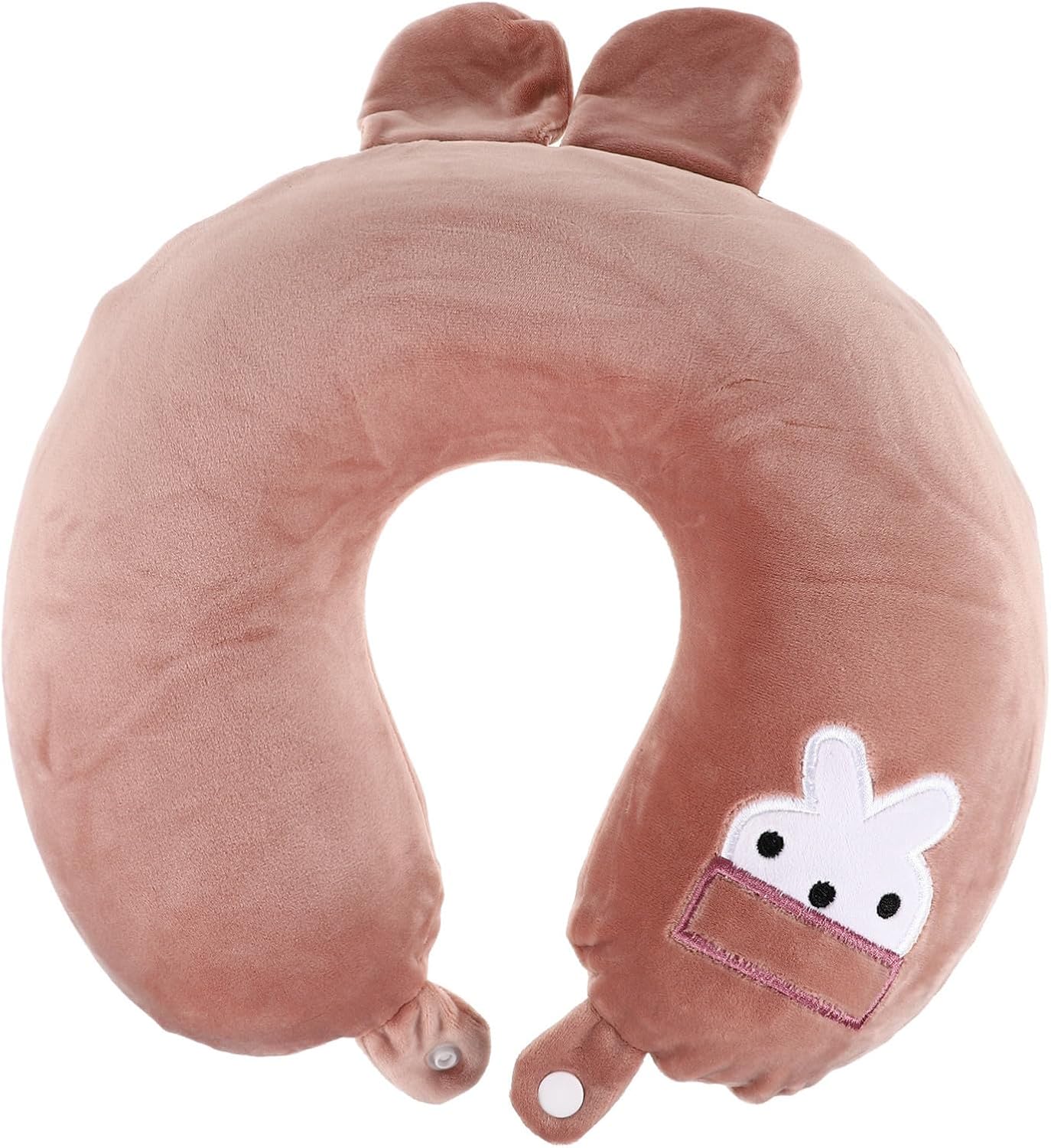 Hemoton U Shape Travel Neck Pillow Plush Neck Support Pillow for Travel Use | U Shaped Cushion, Vivid Cartoon Appearance, Comfortable Support for Trains