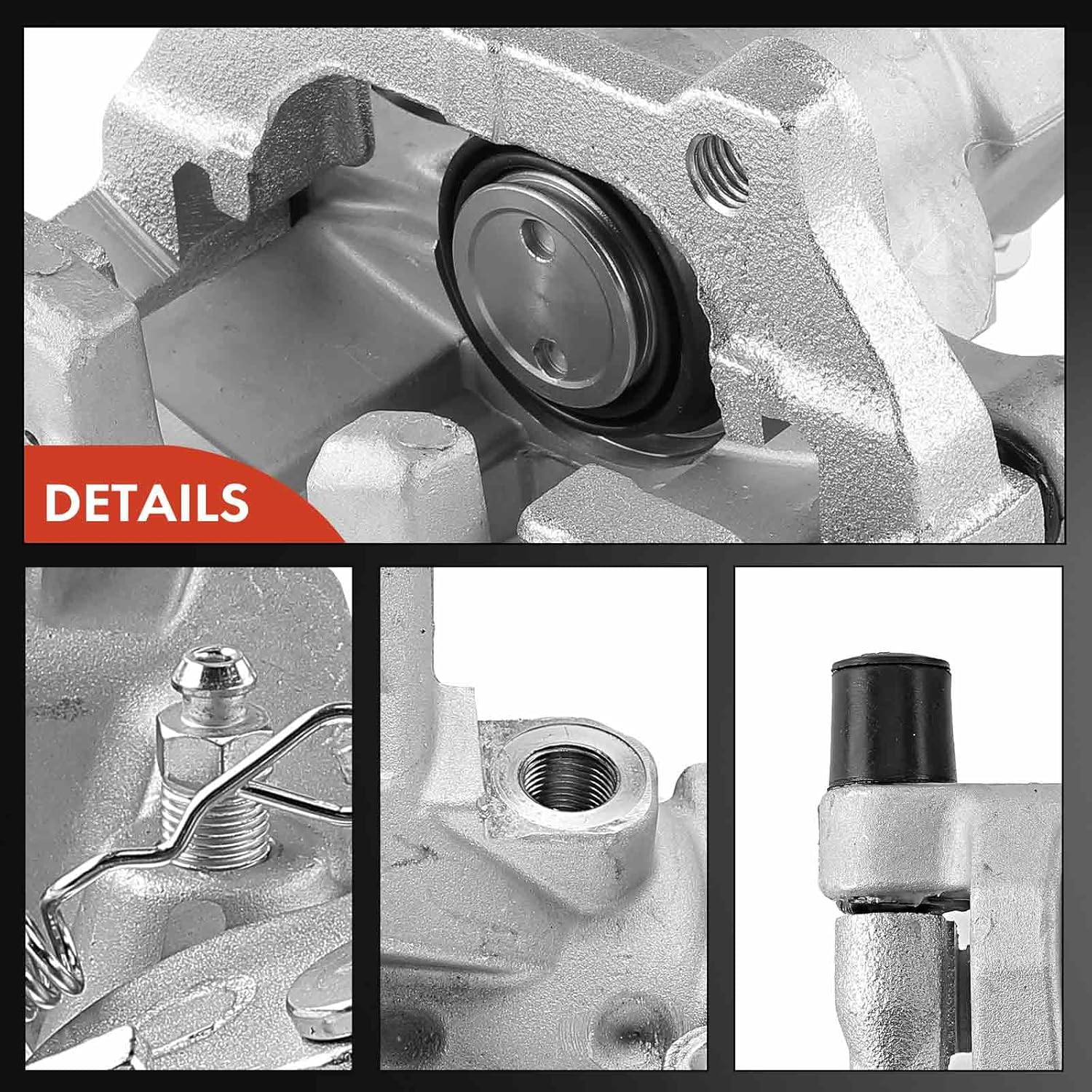 A-Premium Rear Right Disc Brake Caliper Assembly with Bracket Compatible with Select Saab Models - 9-3 2006-2011, 9-3X 2011