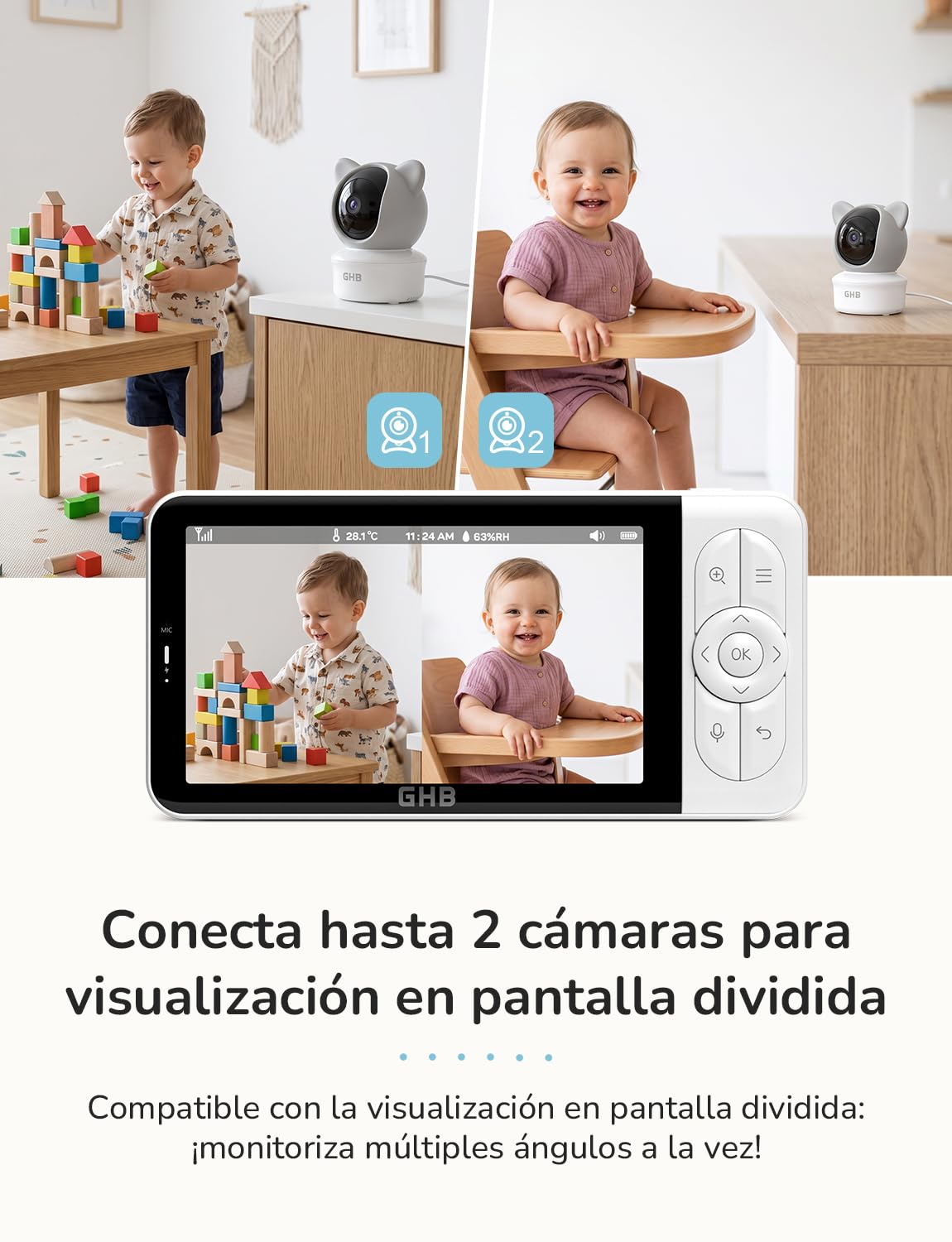 GHB Cámara Camara Vigilancia Bebe de Modelo de BABY6T