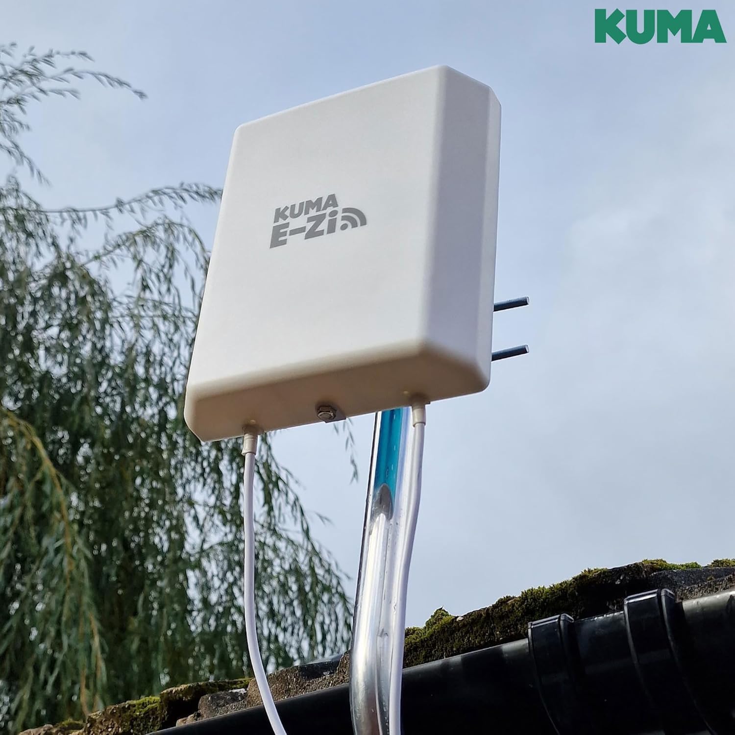 KUMA E-Zi LTE Richtantenne – 5G/4G Outdoor Antenne IP65 wasserdicht, 7 dBi Gewinn mit 5m SMA Kabel – Externe LTE Richtantenne für Router & WLAN Signal Booster im Haus, Garten, Wohnmobil & Caravan