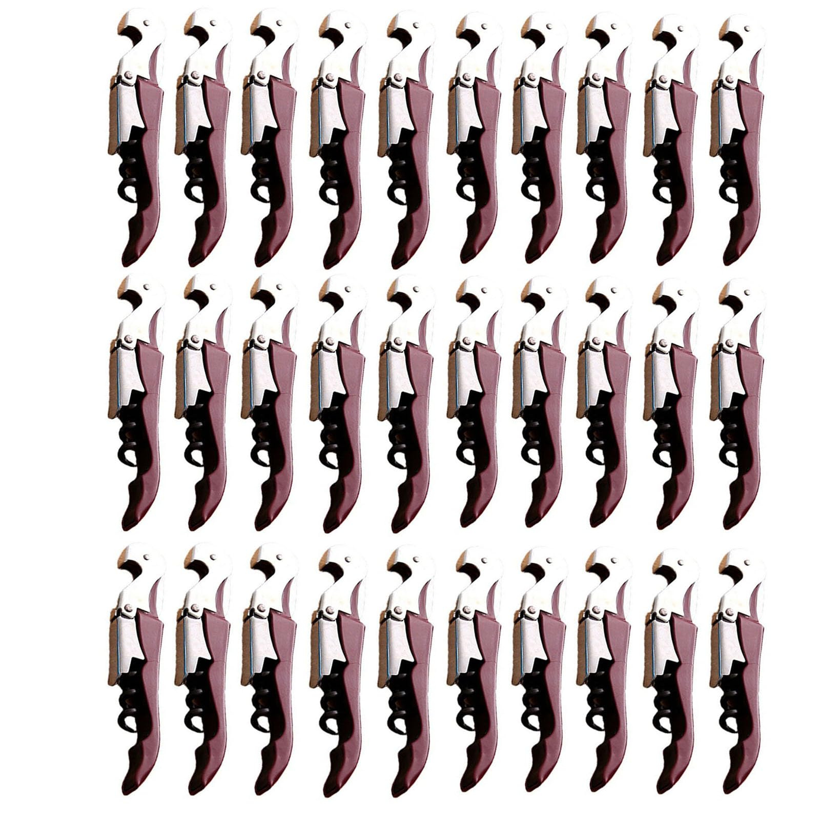 Ouvre - Bouteille de Vin, Clé à Vin en Acier Inoxydable, Serveuse de Restaurant, Sommelier, Barman's Wine Key (30, wine red)