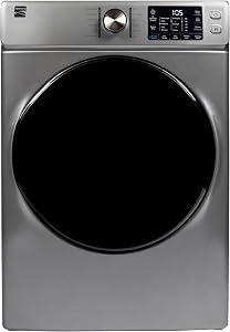 Kenmore 8.0 cu. ft. Front Load Electric Dryer with Wrinkle Guard & Accela Steam to Reduce Wrinkles, Static & Odors - Smart Sensor Drying - LED - ENERGY STAR Certified - Metallic Silver