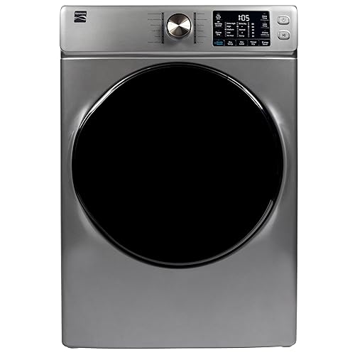 Kenmore 8.0 cu. ft. Front Load Electric Dryer with Wrinkle Guard & Accela Steam to Reduce Wrinkles, Static & Odors - Smart Sensor Drying - LED - ENERGY STAR Certified - Metallic Silver
