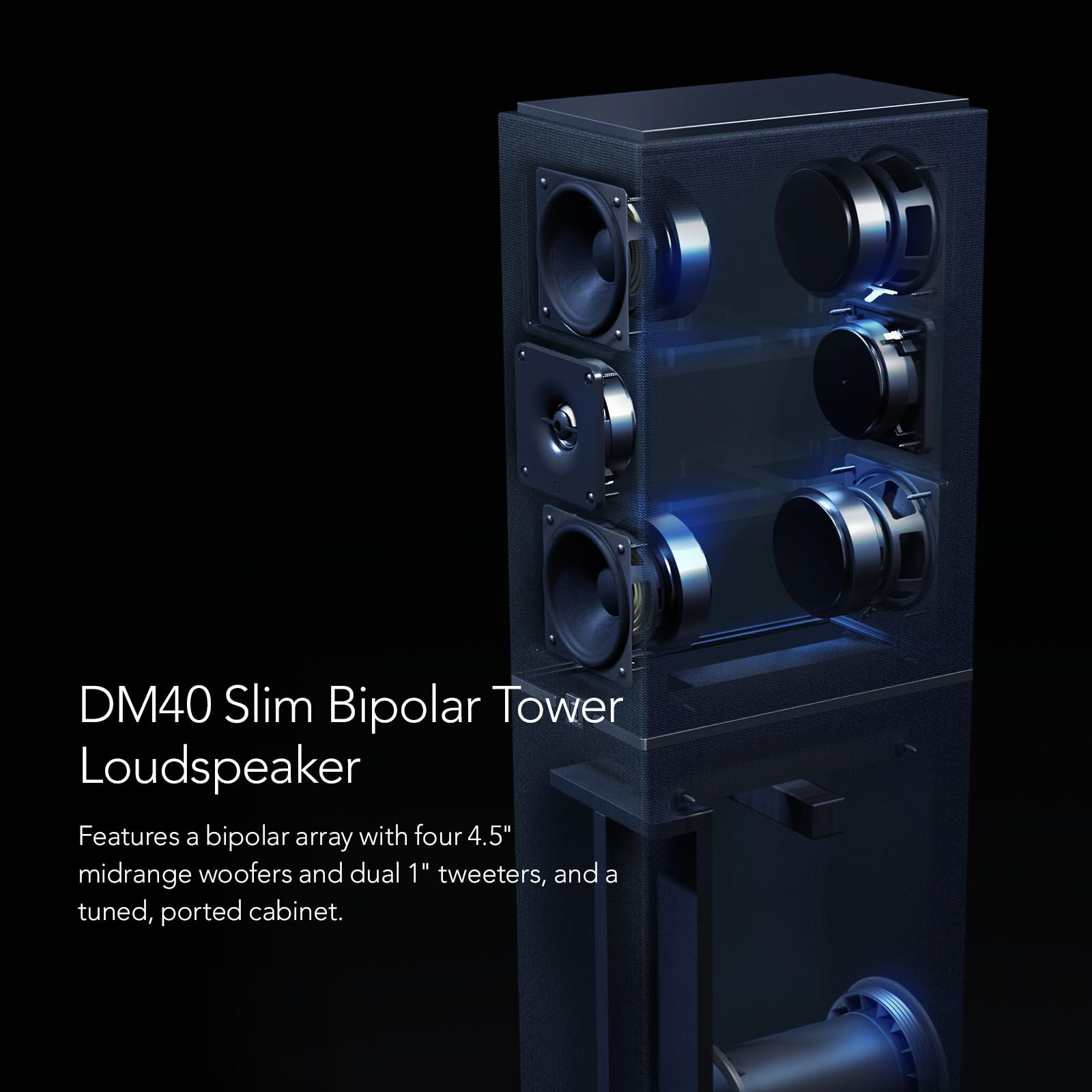 Definitive Technology Dymension 5.1 Channel Surround Sound System - Bundle with (2) DM40 Towers, (1) DM10 Center Channel, (2) DM95 Rear Speakers, and (1) DN8 Subwoofer