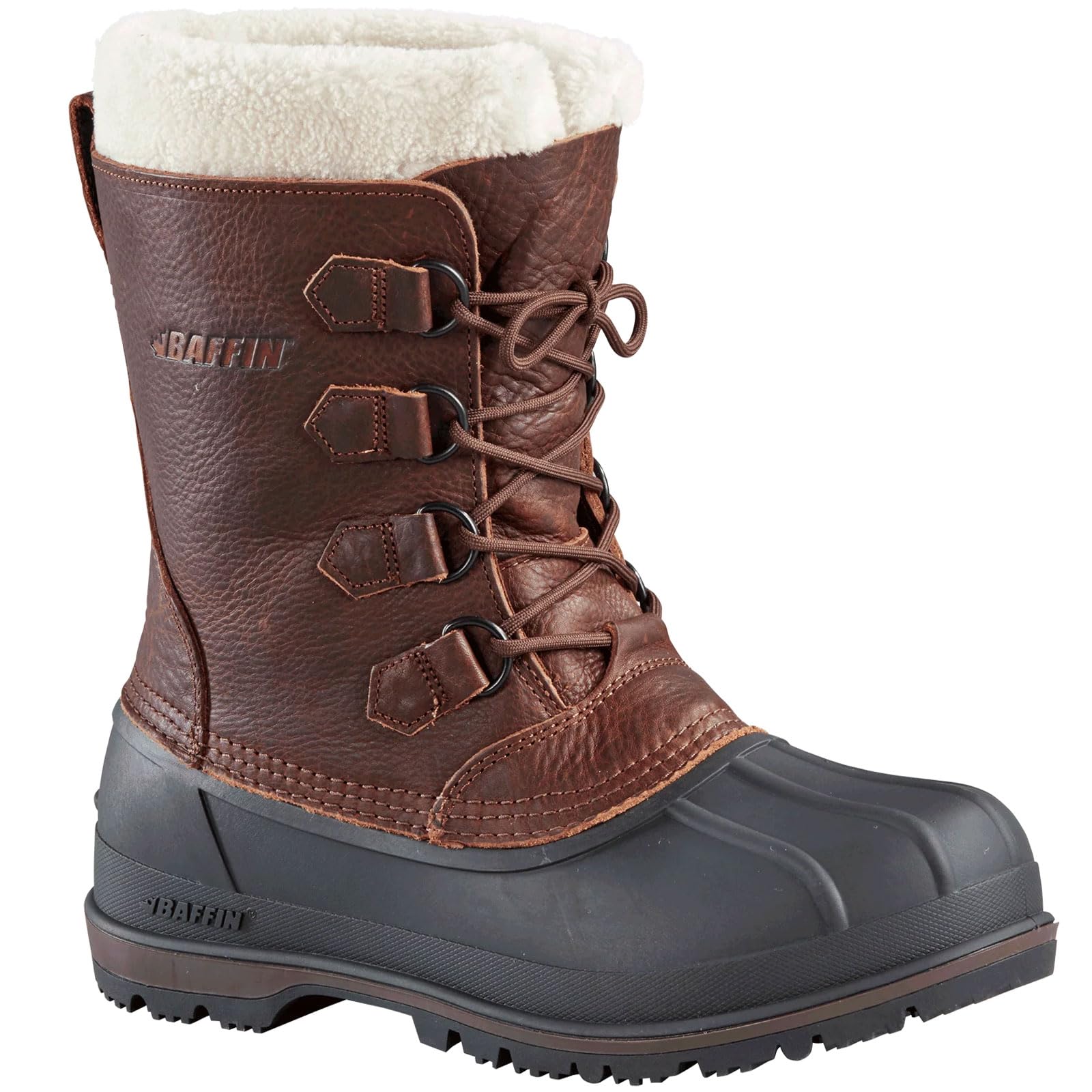 Men's CANADA Winter Boots | Waterproof Insulated Leather Boots for Cold Weather | Faux-Fur Collar & GelFlex Midsole