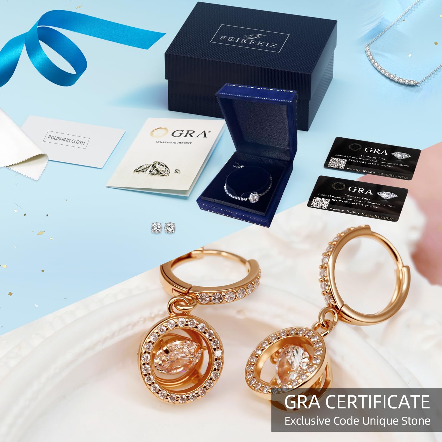Damskie kolczyki zwisające z moissanitem, 0,8 KT diamentów moissanitu, hodowane w laboratorium, pozłacane 18-karatowy złoto różowe, modne kolczyki, biżuteria jako prezent.