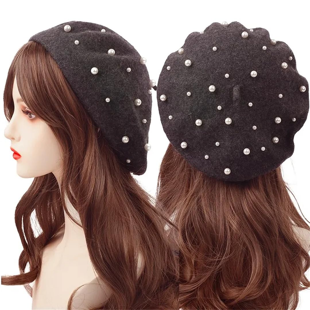 Donne Ragazza Moda Inverno Caldo Francese Berretto Elegante Beanie Caps Tinta Unita Cappello Casual