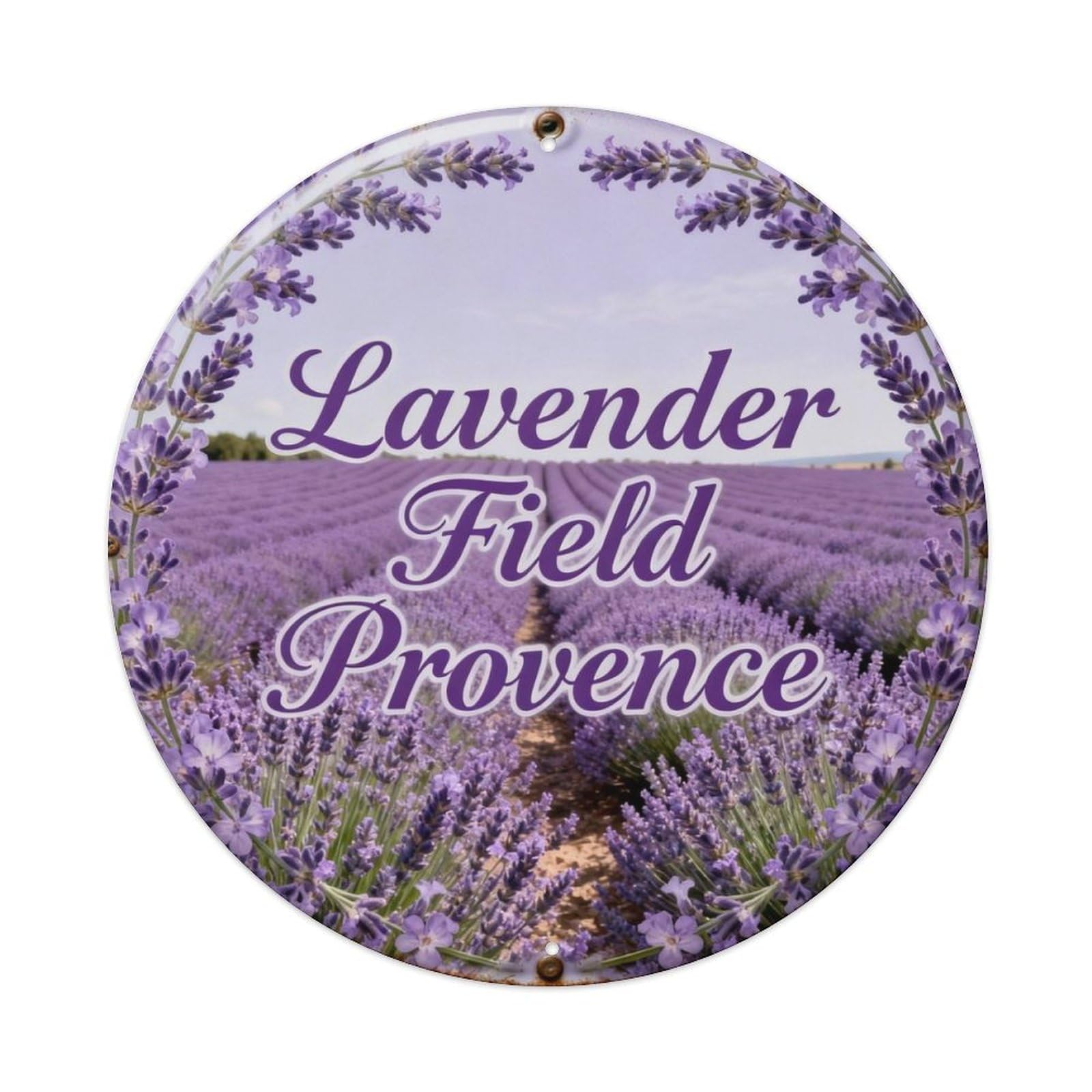 Lavender Field Provence Metal Tin Sign Plaque