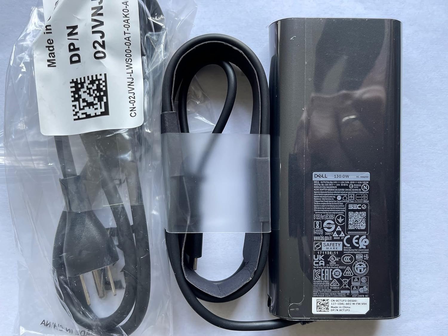 USB-C Laptop Charger Original Dell 130W USB-C AC Power Adapter - For ...