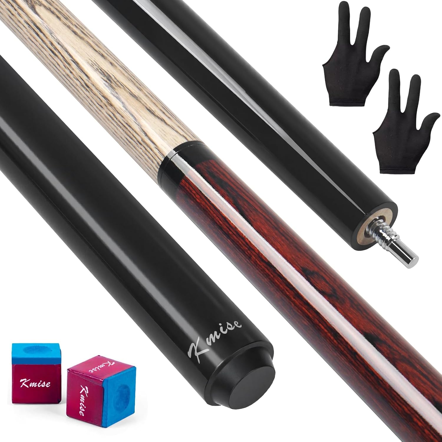 Kmise Break Jump Cue Stick, 21oz 23oz 25oz 28oz Pool Stick for Explosive Breaks and Effortless Jumps, Heavy Hitter Jump&Break Pool Cue with 14mm Pro Breaking Tip