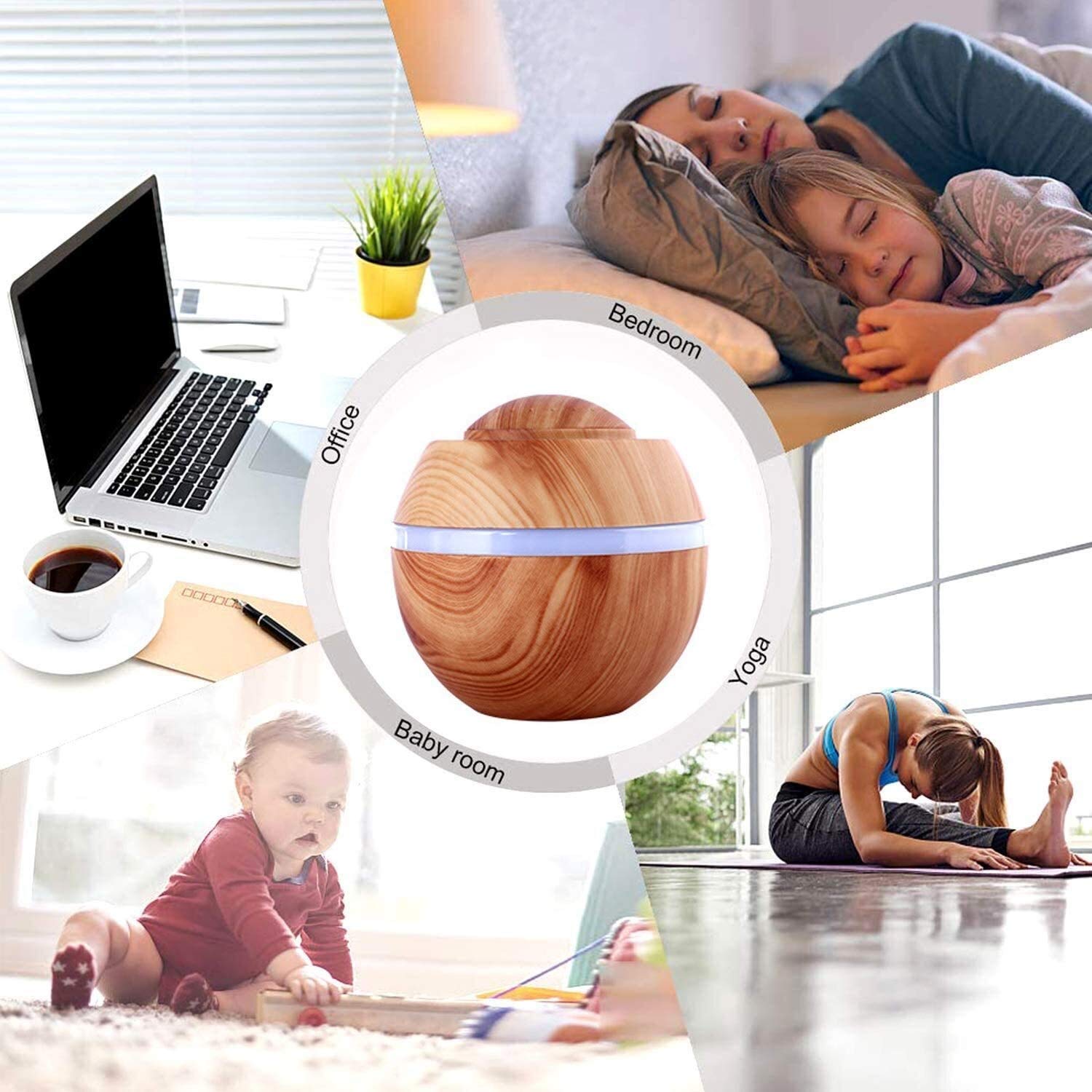 Domésticos Mini Aroma USB LED Humidificador Humidificador de Niebla Fresca Humidificadores ultrasónicos for for Oficina Bebé Casa Dormitorio Sala de Estar Yoga SPA