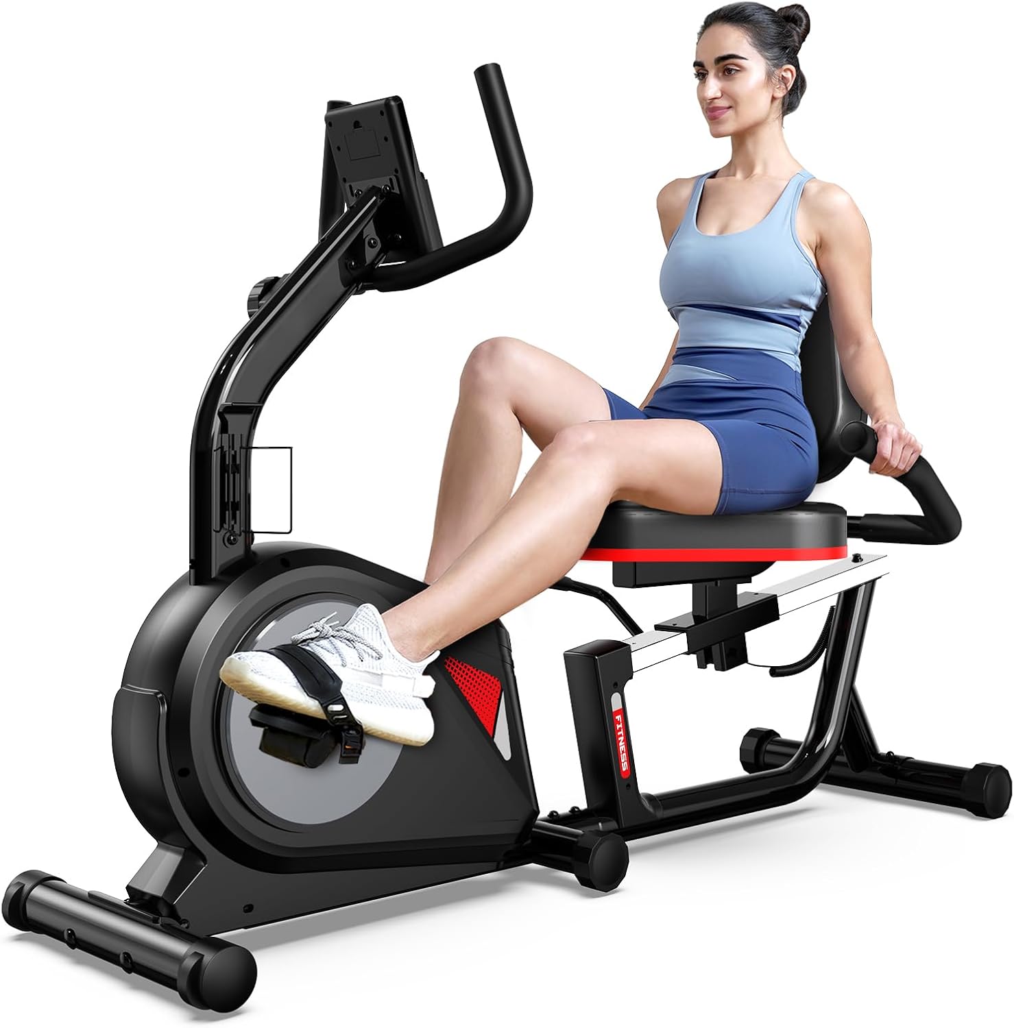 Recumbent Exercise Bike for Home,Recumbent Stationary Bikes for Adults & Seniors,Load Capacity of 400 pounds,Equipped with 16 Adjustable Gears
