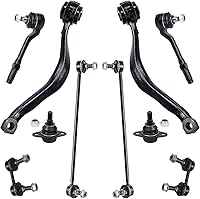 Vista 202 de Detroit Axle - Kit de suspensión delantera RWD de 10 piezas para Chevy GMC Silverado Sierra 1500 1999-2006, 2 brazos de control superior, 2 rótulas