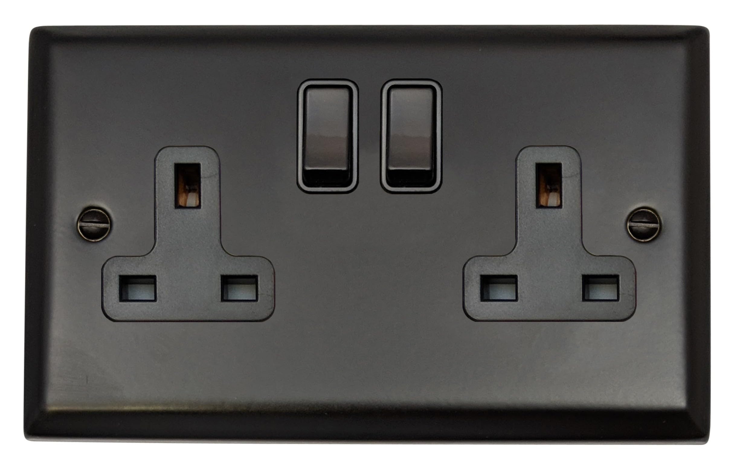 G&H Brassware Black Spectrum Matt Double Socket - Sfb10b