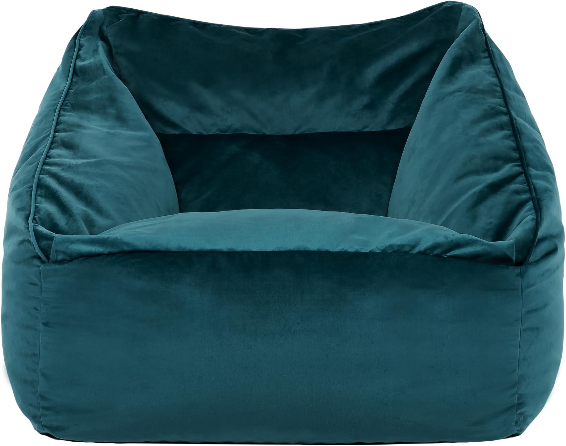 icon Natalia Velvet Bean Bag Chair, Teal Green, Large Adult Bean Bag with Filling Included, Accent Chair, Armchair, Living Room Furniture, Bedroom Furniture