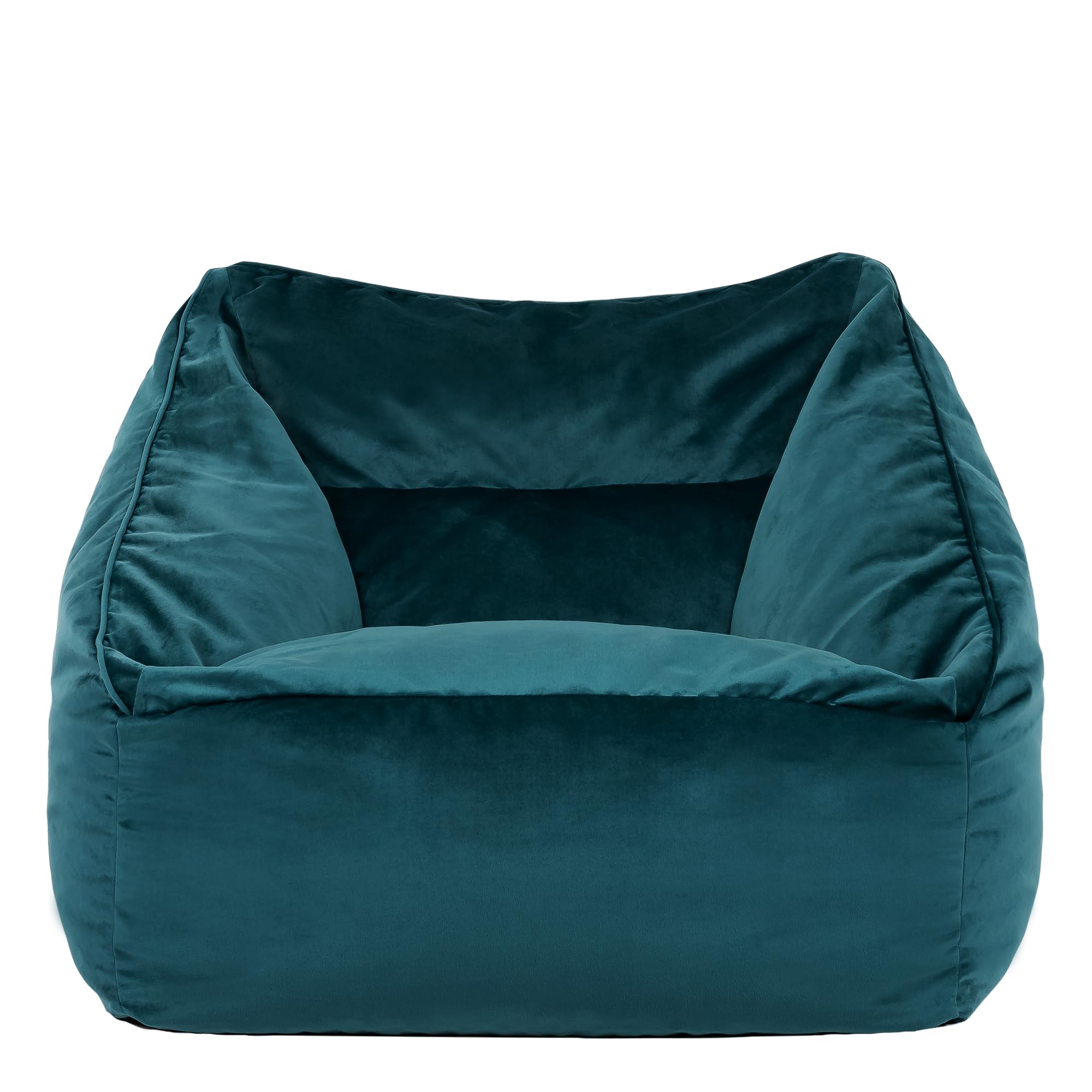 icon Natalia Velvet Bean Bag Chair with Filling Included, Teal