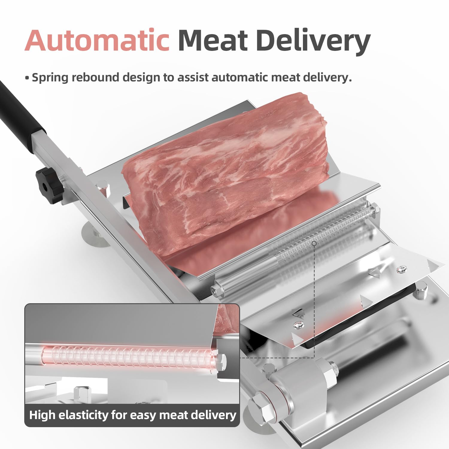 Cortador manual de carne congelada para olla caliente, cortador de carne de acero inoxidable mejorado para rollo de carne de cordero de ternera, máquina cortadora de alimentos para Shabu Shabu 3