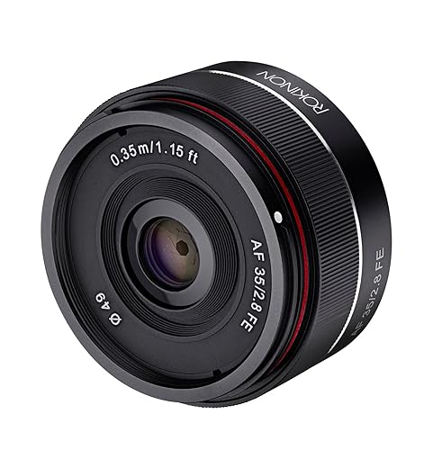 Rokinon IO35AF-E 35mm f/2.8 Ultra Compact Wide Angle Lens for Sony E Mount Full Frame, Black