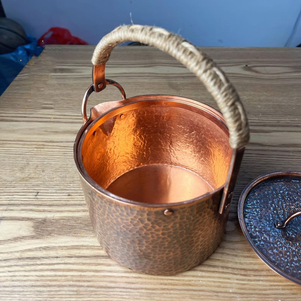 Gehämmerter Kessel Aus Rotkupfer