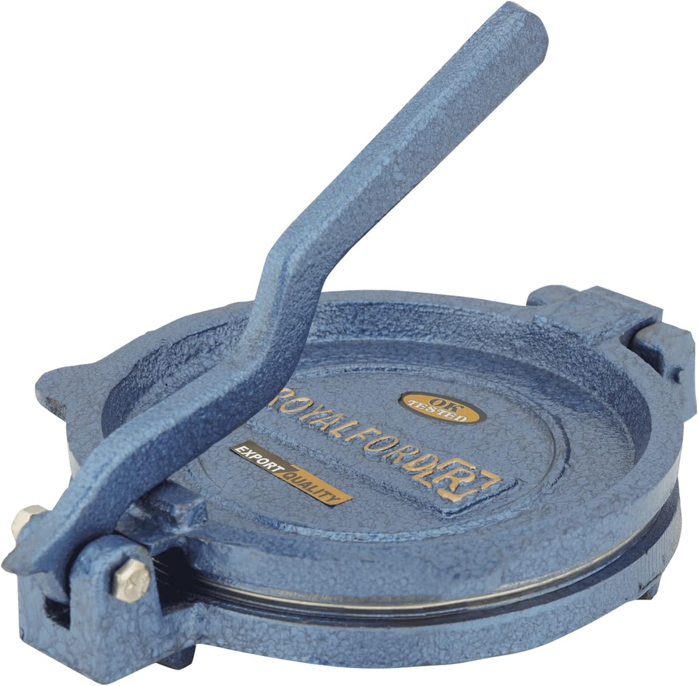 Chapati Press, Convenient To Use, Rf10408 - Heavy Cast Iron Body With Premium-Quality Food-Grade Stainless Steel Plate, Tortilla, Indian Roti Chapati Press, Comes With Inner Steel Plates For Pressing