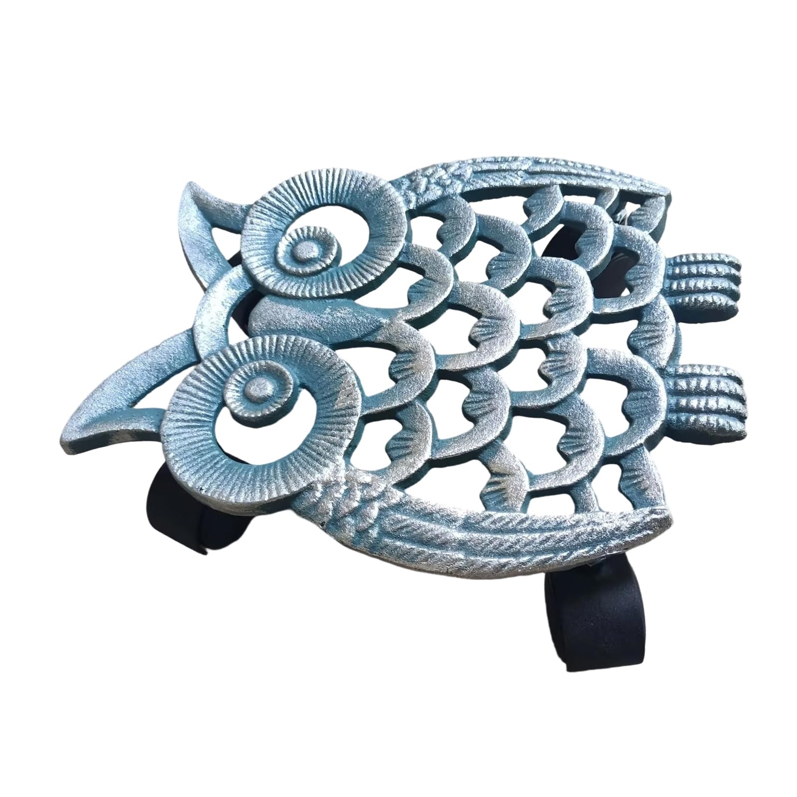 HDOYTXXM Antique Styles Irons Plant Stand with Owl Shape Ornamental Owl Pattern Pots Tray for Christmas Trees and Potted Movable Tray