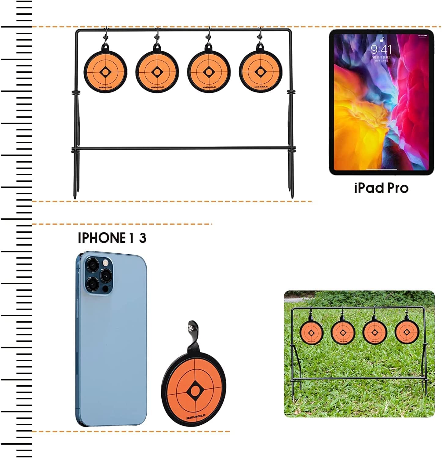 BOOSTEADY Targets Heavy Metal Spinning Pallet Shooting Target for .177
