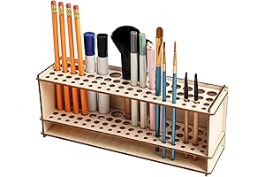 Versatile Wooden Paint Brush Holder: A Haven for Artist Essentials