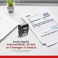 Vista 7 de Promot Void Self Inking Rubber Stamp - Refillable Stampers for Office - Business, Accounting, Bookkeeping, Coding, Legal, Notary, Work, Ordering
