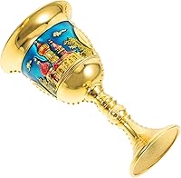 Vista 3 de Copa de metal vintage en relieve para vino y cócteles, diseño único para fiestas en casa y estilo bares