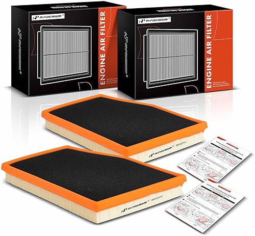 A-Premium Filtro de aire de motor de 2 piezas compatible con Porsche Boxster 1997-2005, 2.5L 2.7L 3.2L, Reemplazar # 99611013104