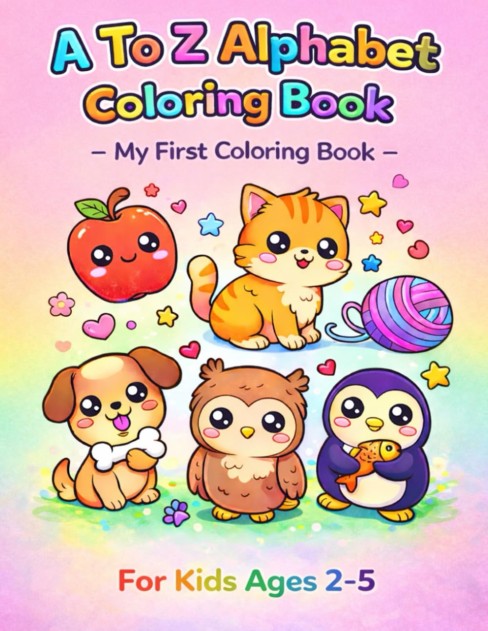 A to z alphabet coloring book: My first coloring book