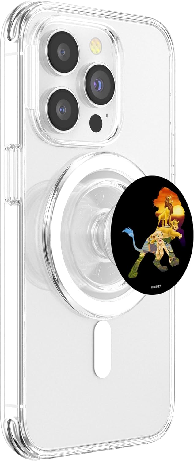 Disney The Lion King Older Simba Silhouette With Nala PopSockets MagSafe PopGrip for iPhone