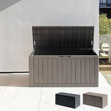 SKK Storage Box, Outdoor, Waterproof, Weatherproof, 12.6 gal 380 L Storage Box, Large Capacity, Bench Container, Delivery Box, Storage Box, Storage Box, Storage Box Japan Company