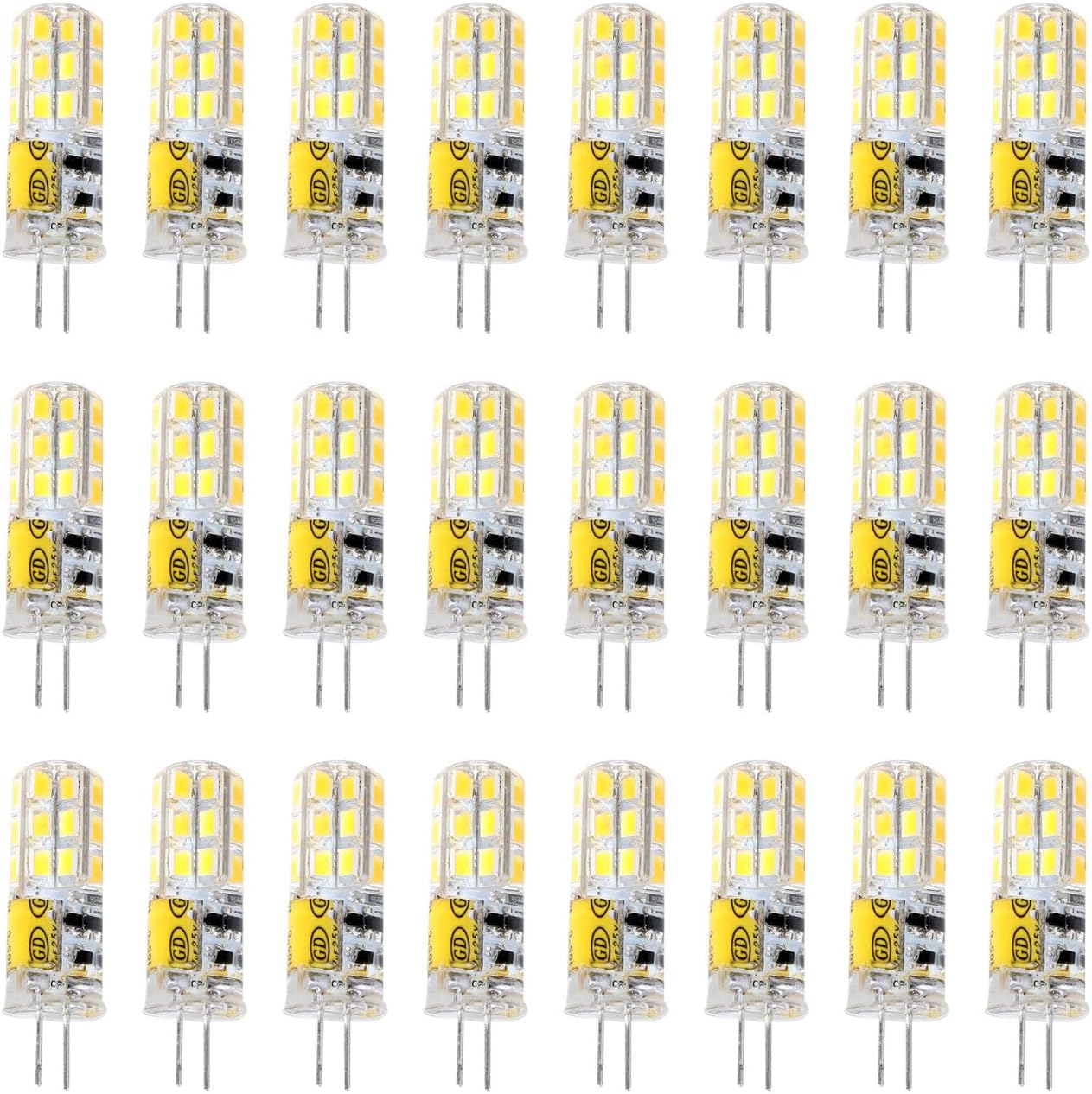 Mikikit 10pcs Led Bulb Warm White Beam Angle Heat Impact Resistant for Bathroom Kitchen