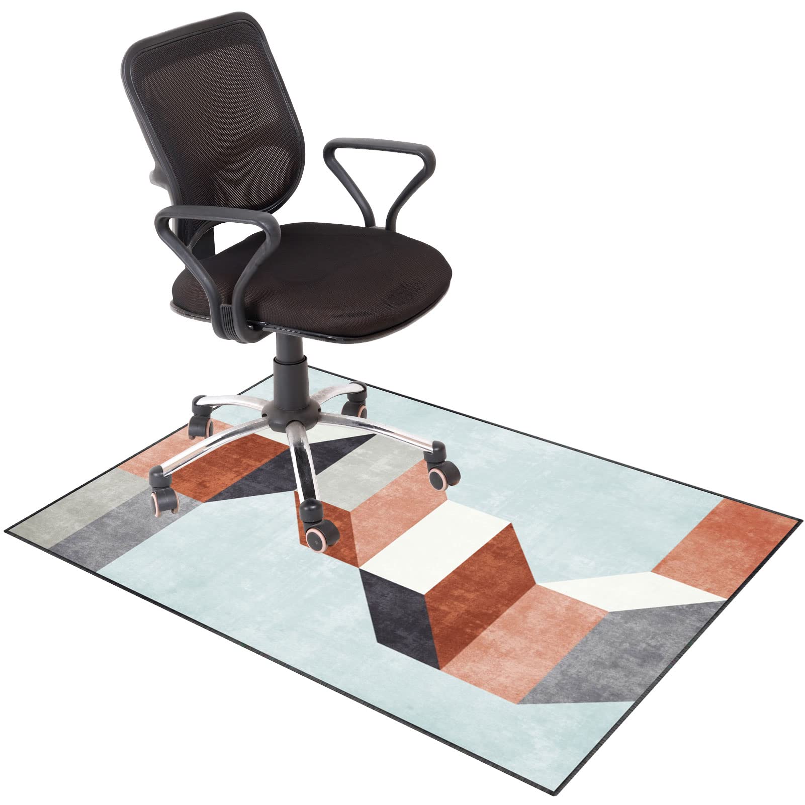 EYZO 140 × 160 cm Chair Mat For Carpeted Floor, Gaming Chair Mat, Office Chair Mat, Multi-Purpose Carpet Protector, Desk Chair For Carpeted And Hardwood Floor, Protects Floors, Non-Slip Soundproofing