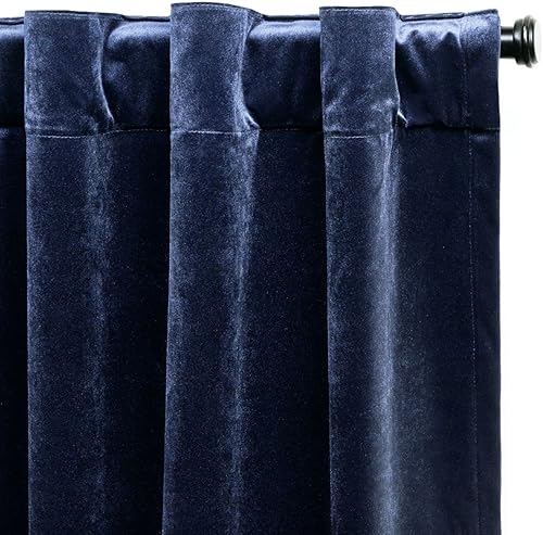 Vista 27 de Exclusive Home Velvet - Par de paneles de cortinas pesadas filtrantes de luz con ojales, 54 x 96 pulgadas, azul pizarra