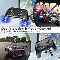 Vista 6 de YCCTEAM Controlador de interruptor controlador inalámbrico Switch Pro para SwitchSwitch LiteSwitch OLED Switch Remote Gamepad Joystick con NFC doble