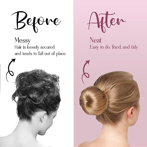 Miniatura 6 de Accesorio femenino, dos unidades, marrón y negro, de K-Beauty para hacer un moño estilo francés