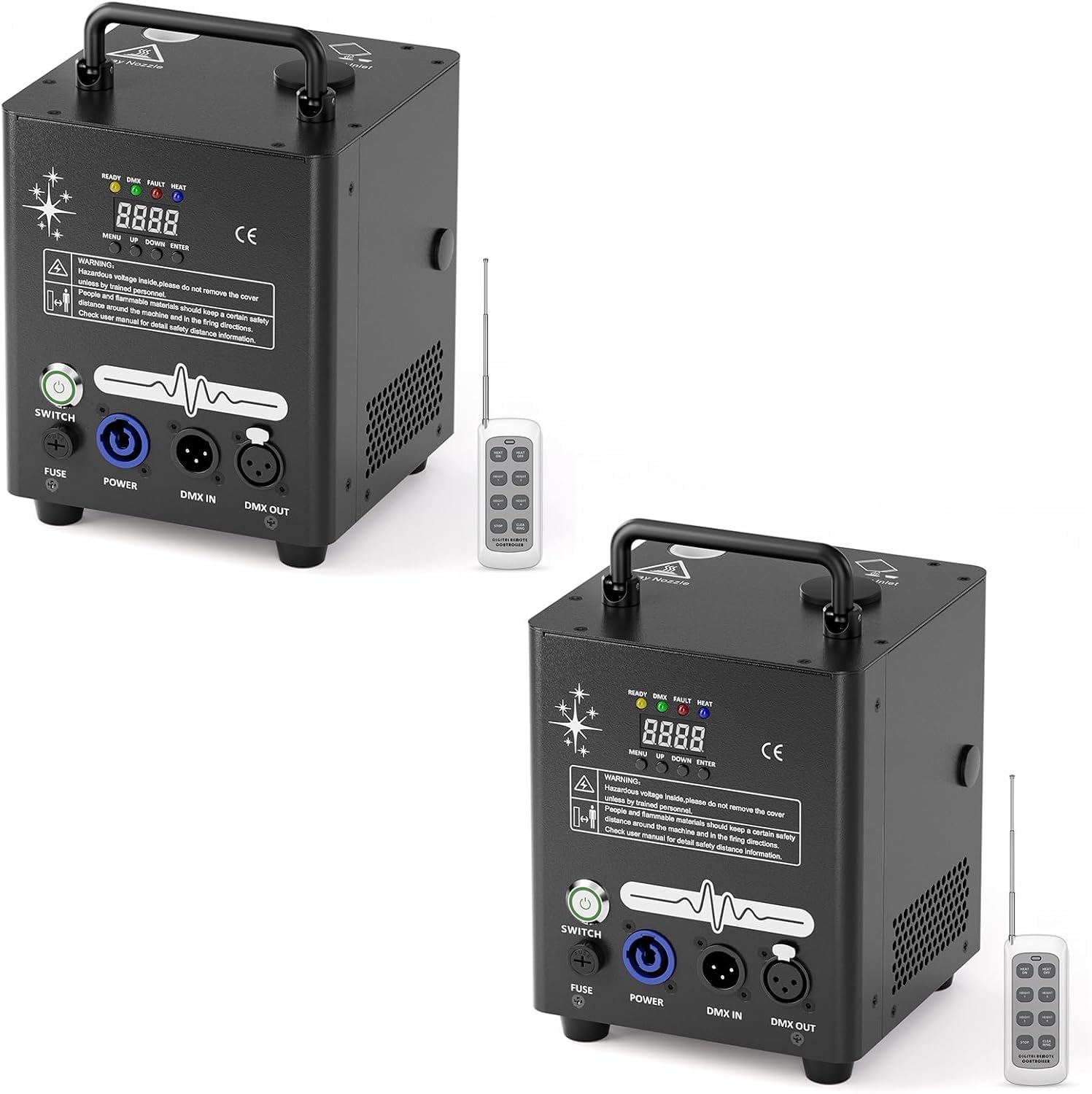 Pyrotechnikmaschine 1000 W, 2 Kaltfunkenprojektor D-MX