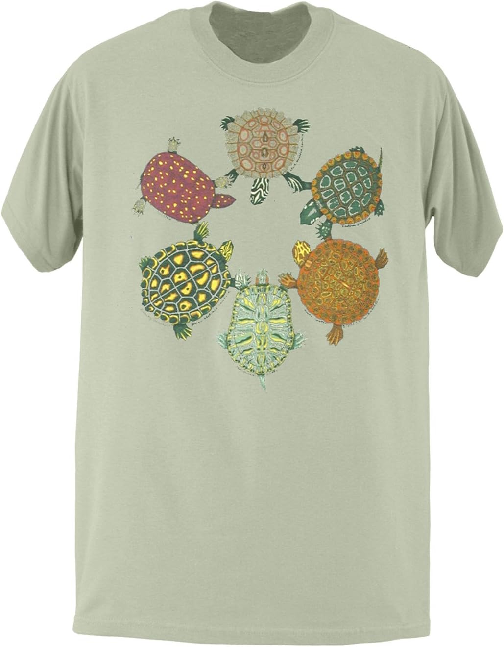 Liberty Graphics Men's Turtle Circle T-Shirt Large Sage