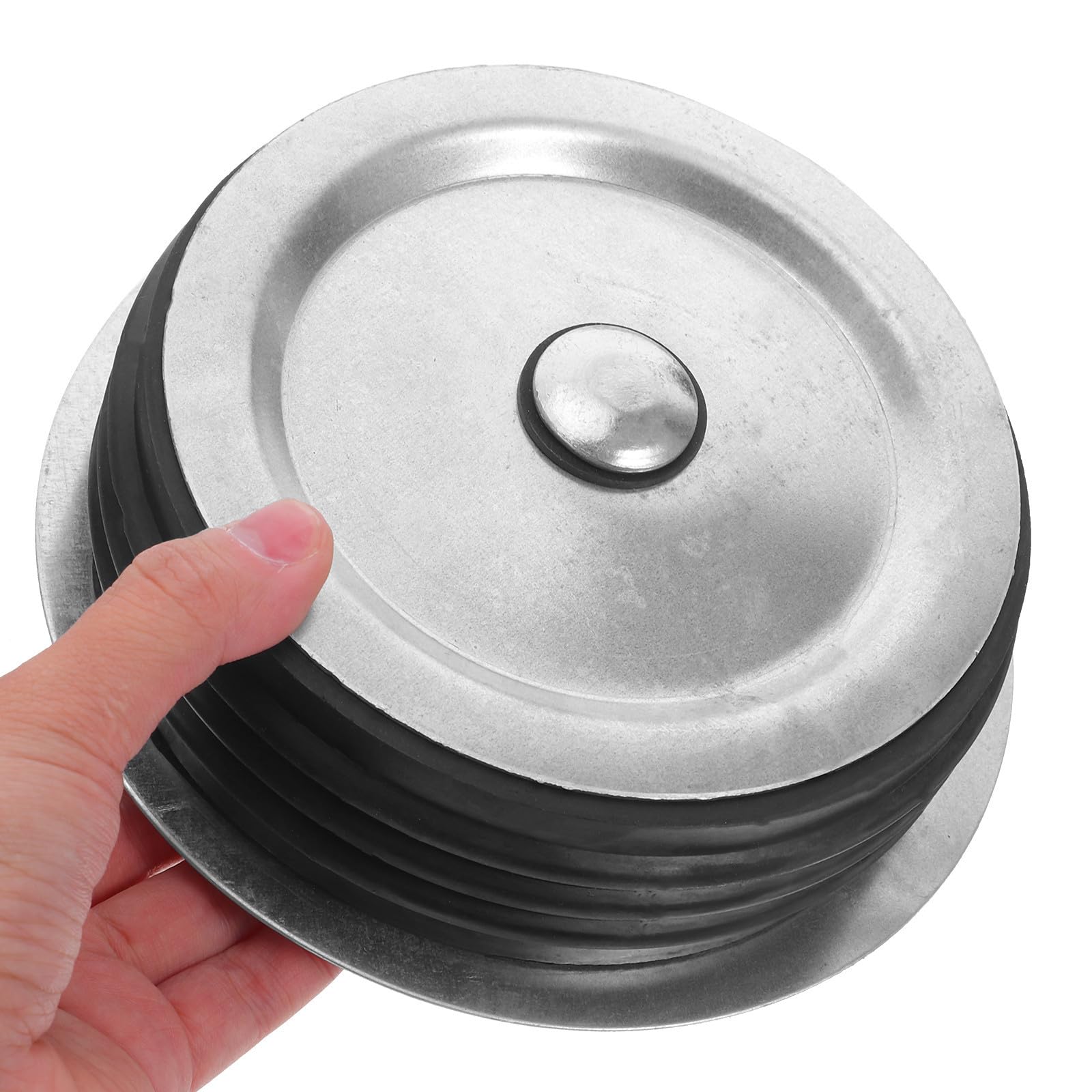 Veemoon Tapón de Goma Negro para Tuberías de Alcantarillado con Fuerte Bloqueo de Agua y Ajuste Versátil para Piscinas y Desagües en Cocinas y Baños