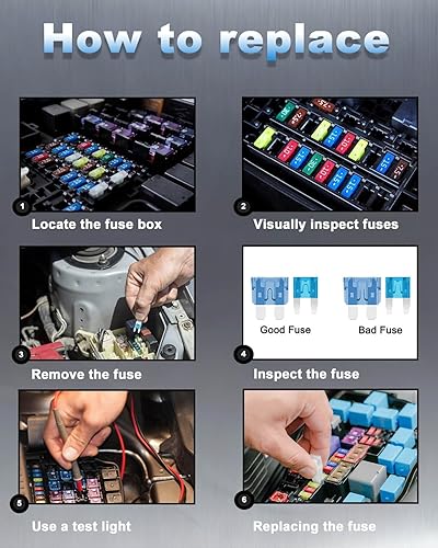 Miniatura 7 de Riseuvo - Juego de 220 fusibles de cuchilla para automóvil, fusibles de automoción, estándar y mini (2A/3A/5A/7.5A/10A/15A/20A/25A/30A/35A)