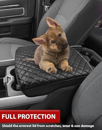 Miniatura 3 de KBH Funda para reposabrazos de consola central para Dodge Ram 1500 2500 3500 2019-2025, asiento de cubo de consola de suelo, protector de cojín para