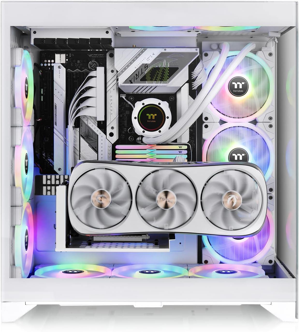 Thermaltake CTE E600 MX Snow | ATX/E‑ATX PC Case | Dual‑Chamber Layout | Tempered Glass | Airflow | 420mm Radiator | Quiet Build 6