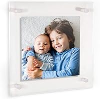 Vista 21 de ArtToFrames - Marco acrílico flotante para fotos de hasta 4x6 pulgadas (Marco completo es 8x10) con herrajes de montaje en pared de separación